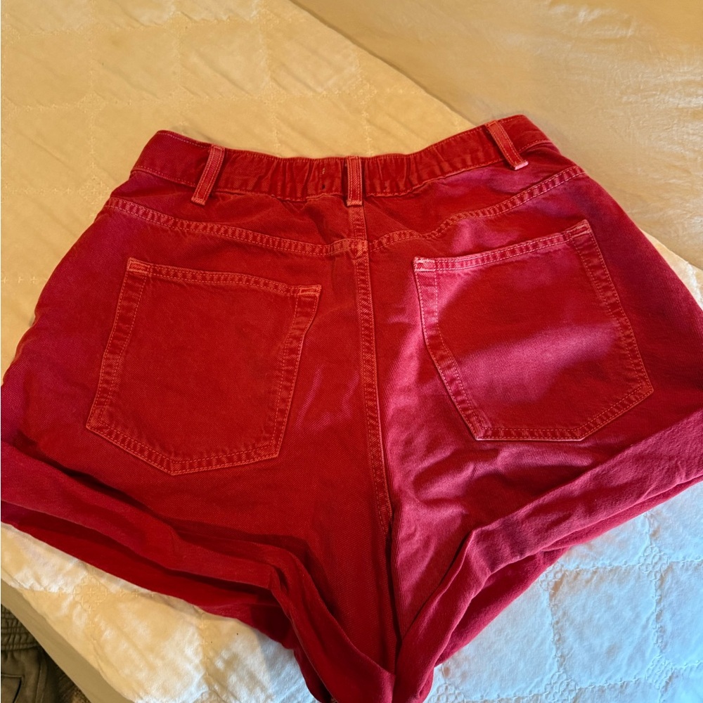 We The Free High Waist Danni Red Shorts - Picture 5 of 6